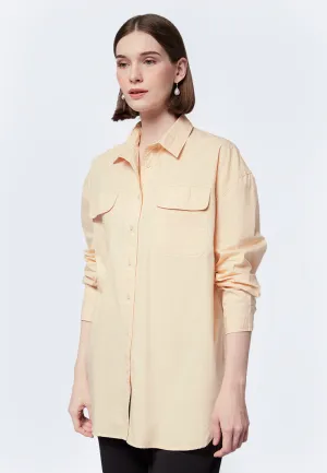 Long Sleeve Tunic with Shirt Collar