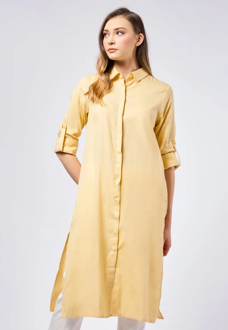 Long Sleeve Tunic with Slit