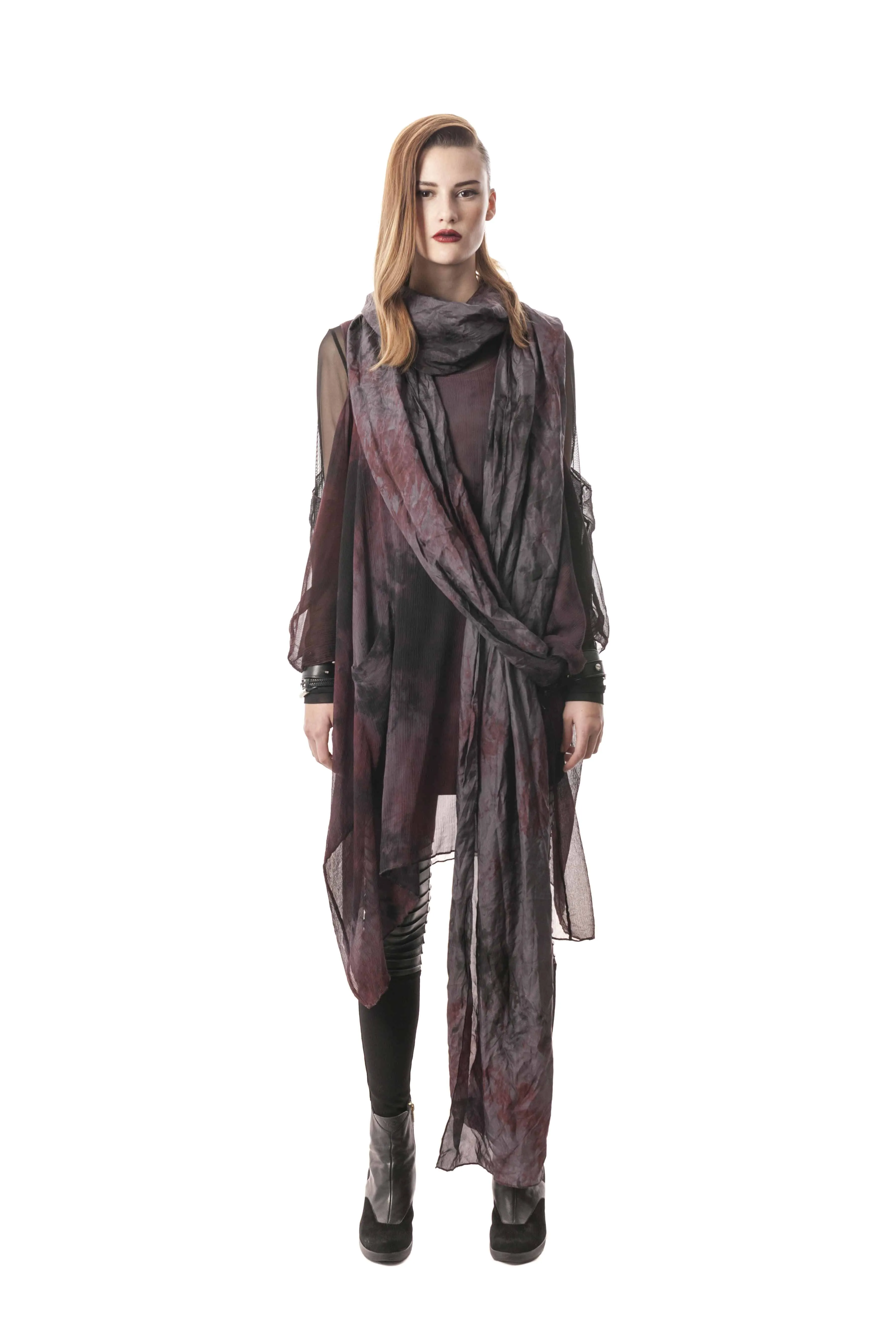 Lorenza Hand-Painted Silk Scarf