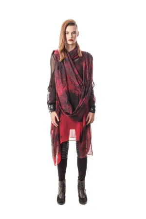 Lorenza Hand-Painted Silk Scarf