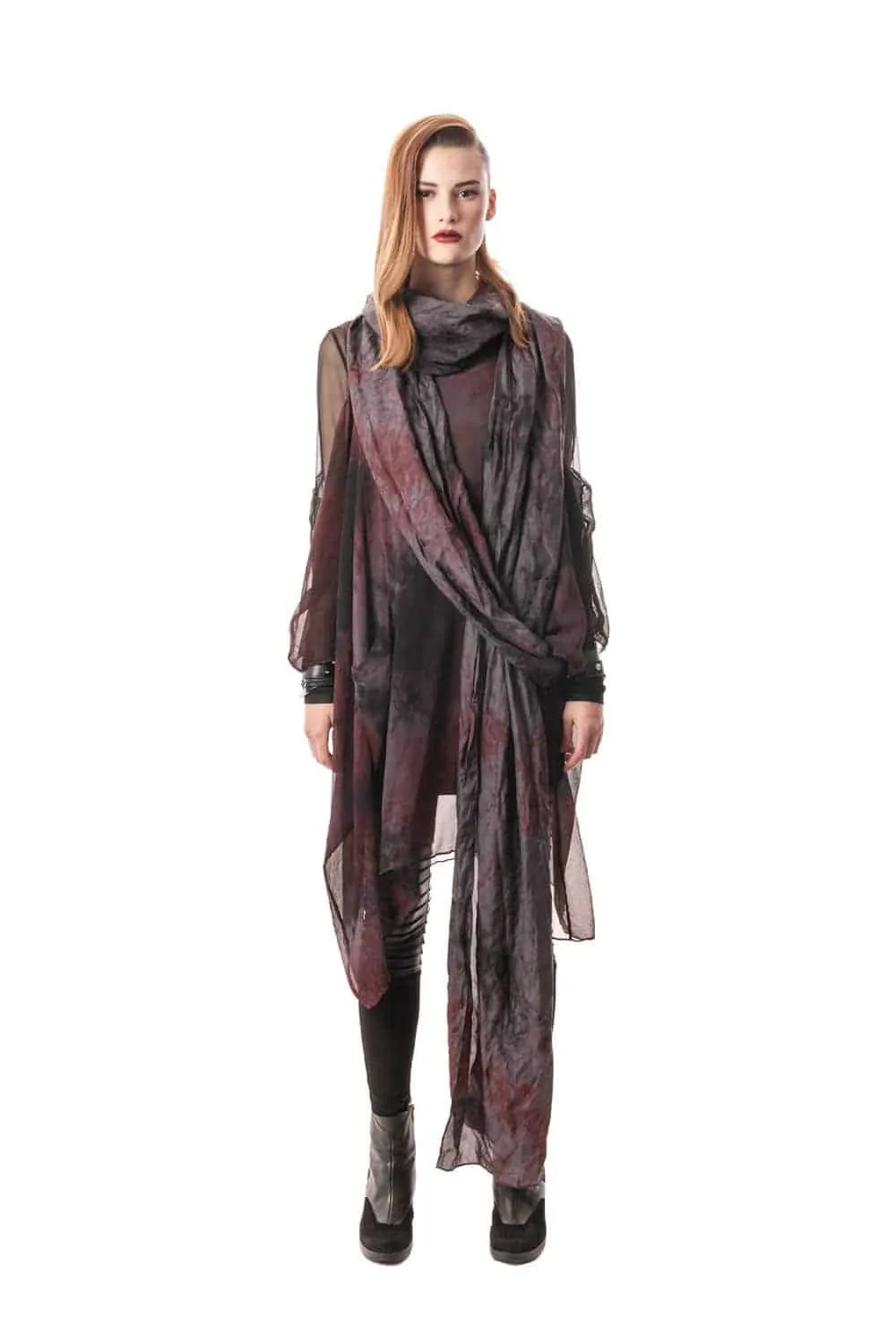 Lorenza Hand-Painted Silk Wrap