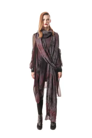 Lorenza Hand-Painted Silk Wrap
