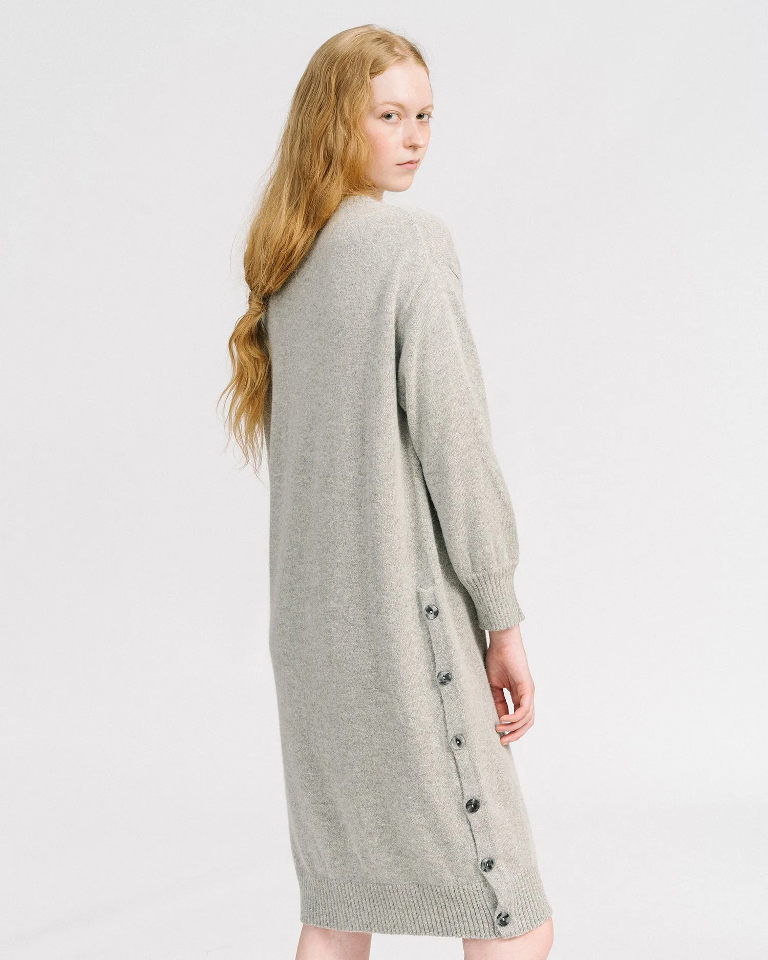 Lou sweater dress in cloud grey