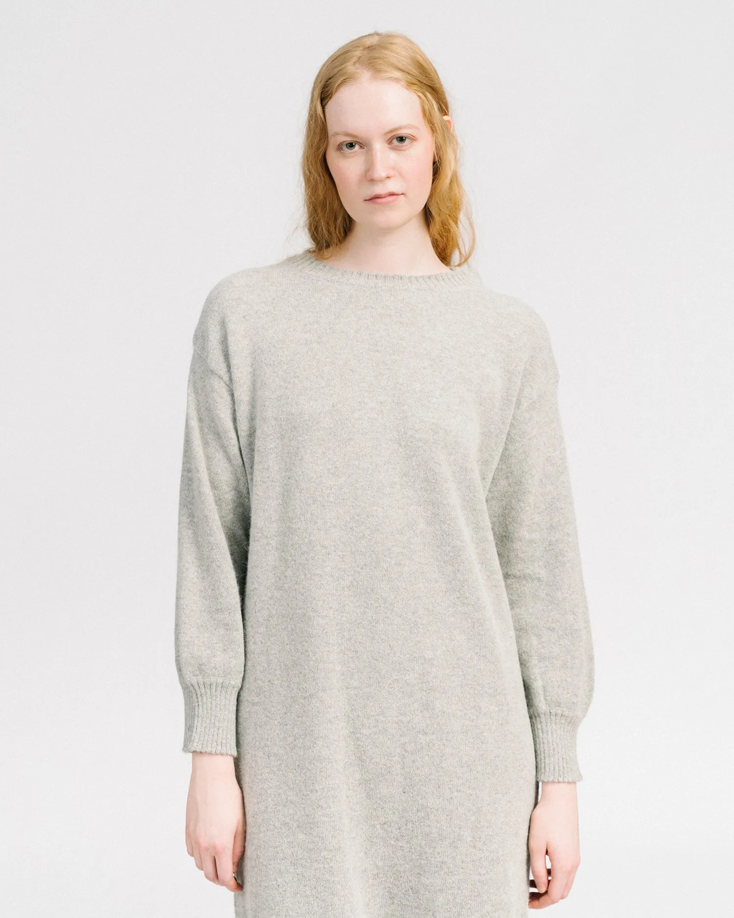 Lou sweater dress in cloud grey
