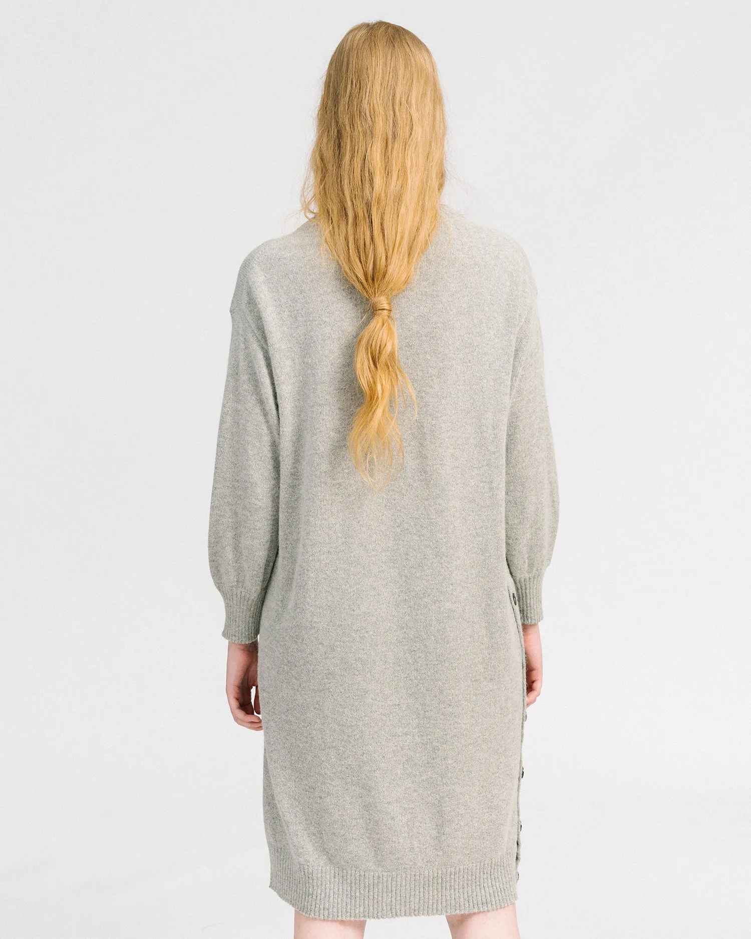 Lou sweater dress in cloud grey
