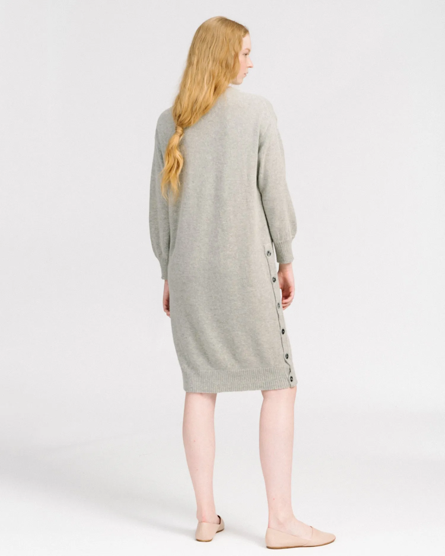 Lou sweater dress in cloud grey