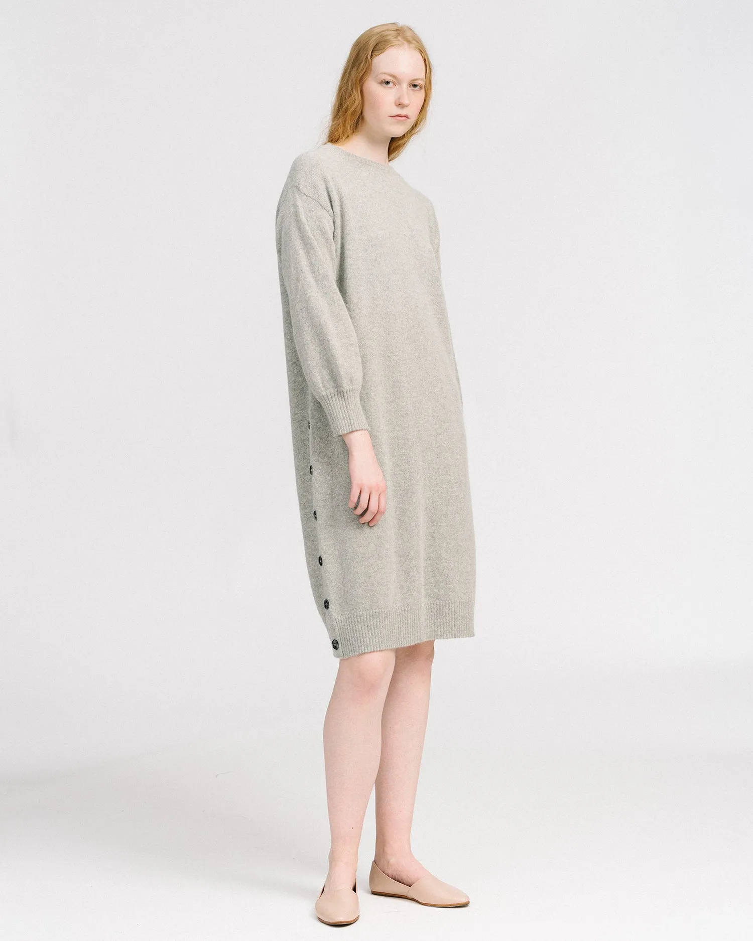 Lou sweater dress in cloud grey