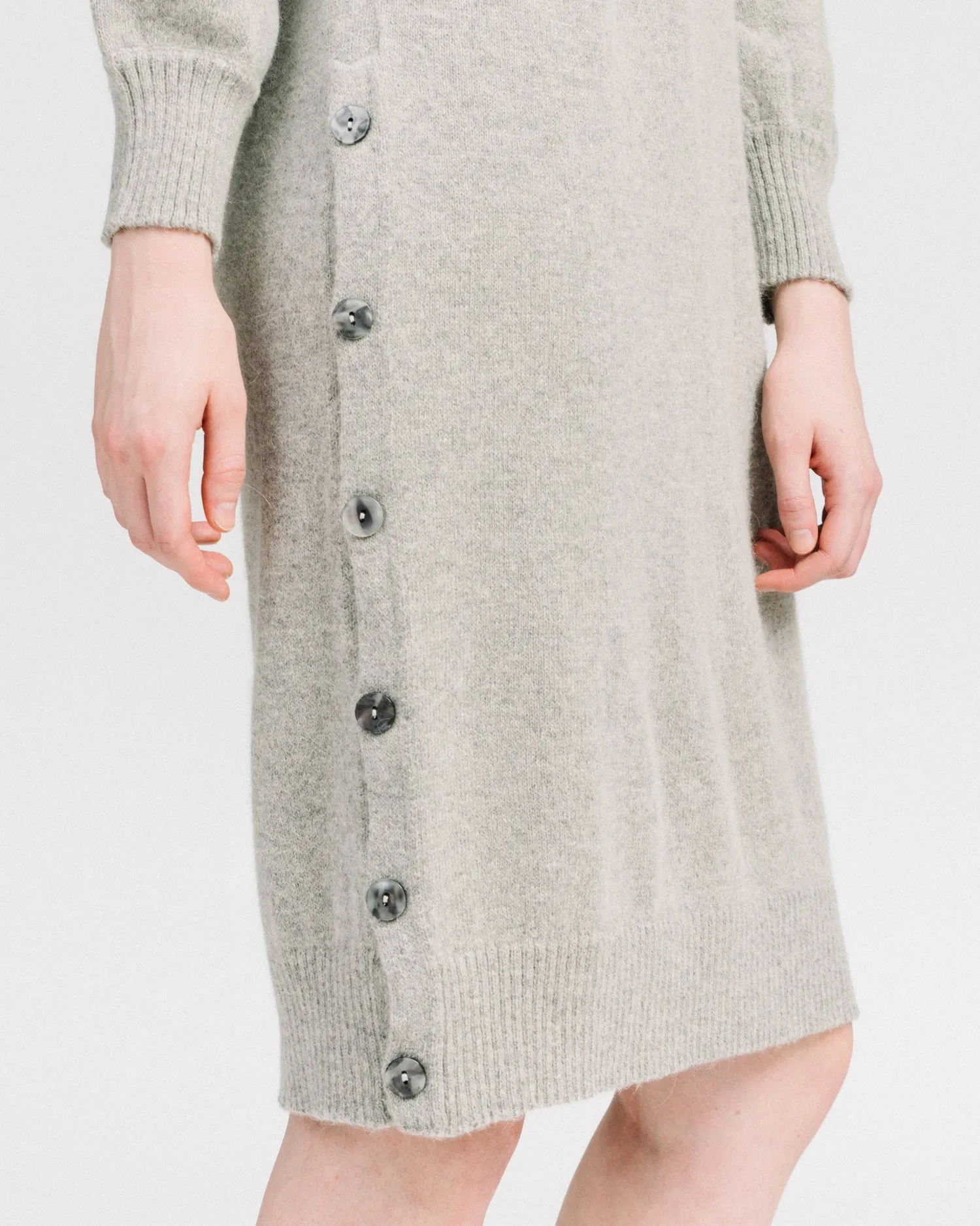 Lou sweater dress in cloud grey