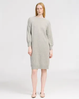 Lou sweater dress in cloud grey