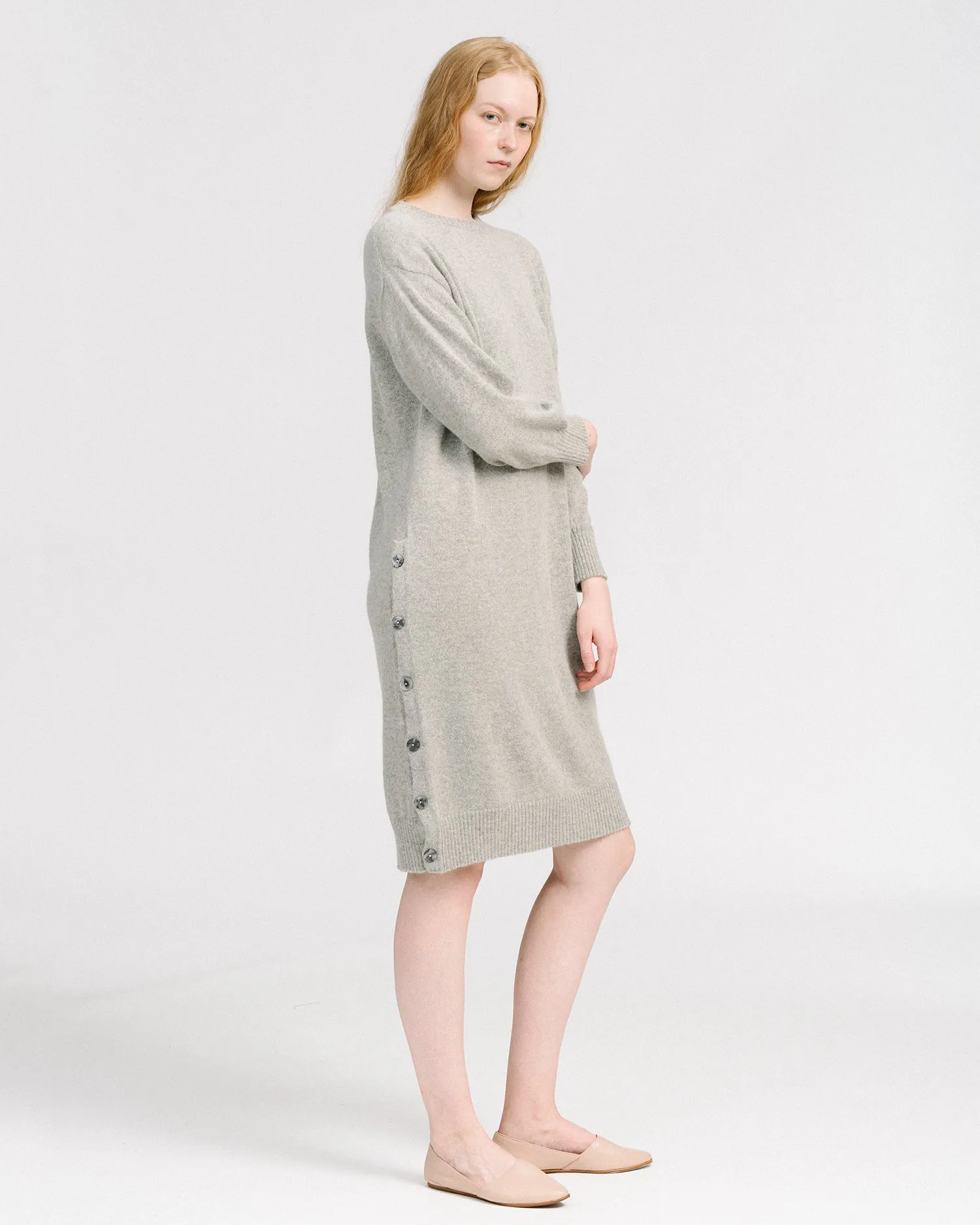 Lou sweater dress in cloud grey