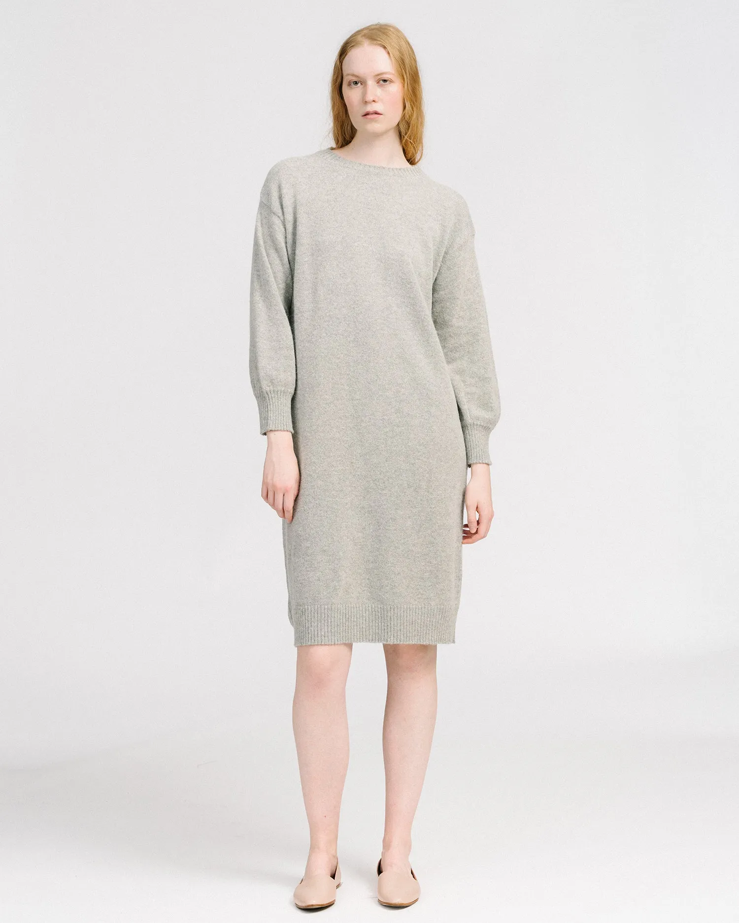 Lou sweater dress in cloud grey