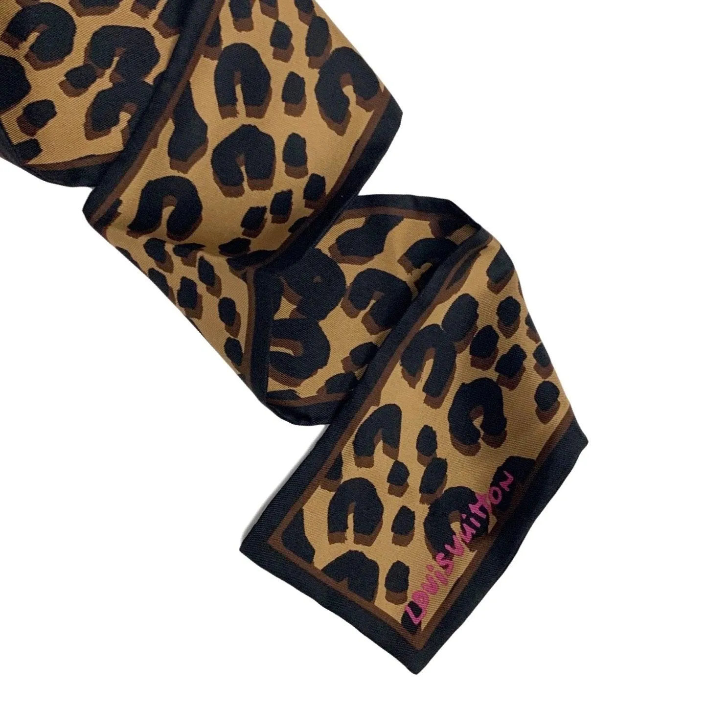 Louis Vuitton Cheetah Print Slim Wrap Scarf