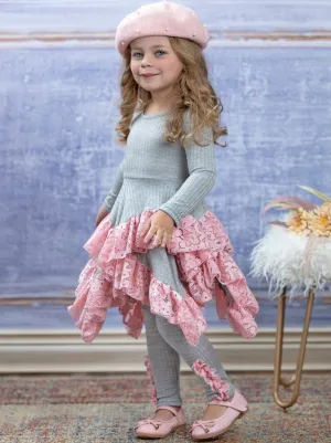 Love Lace Handkerchief Tunic and Legging Set