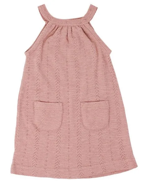 L'ovedbaby Pointelle Halter Dress - Mauve