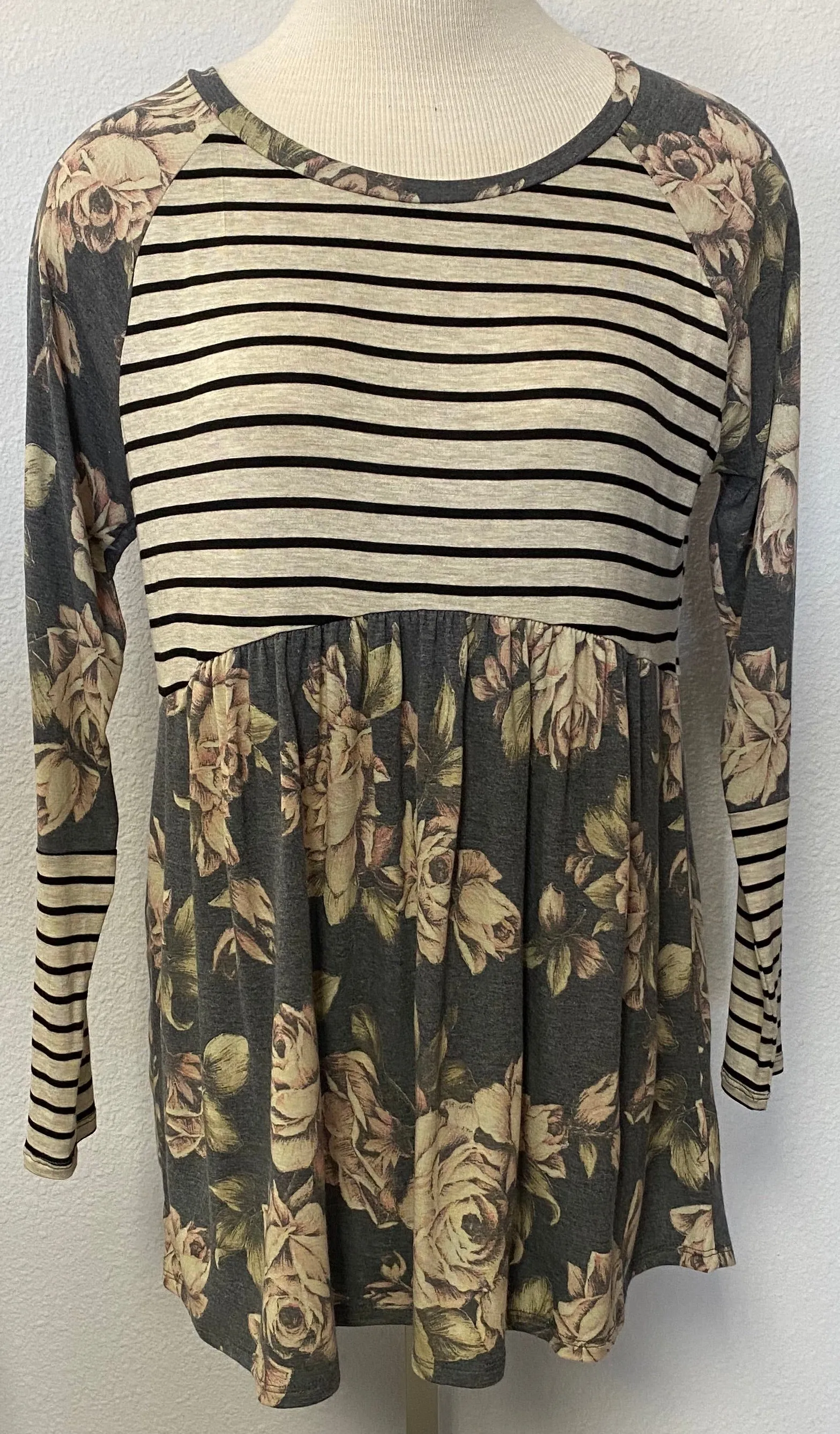LS CONTRAST TUNIC TOP