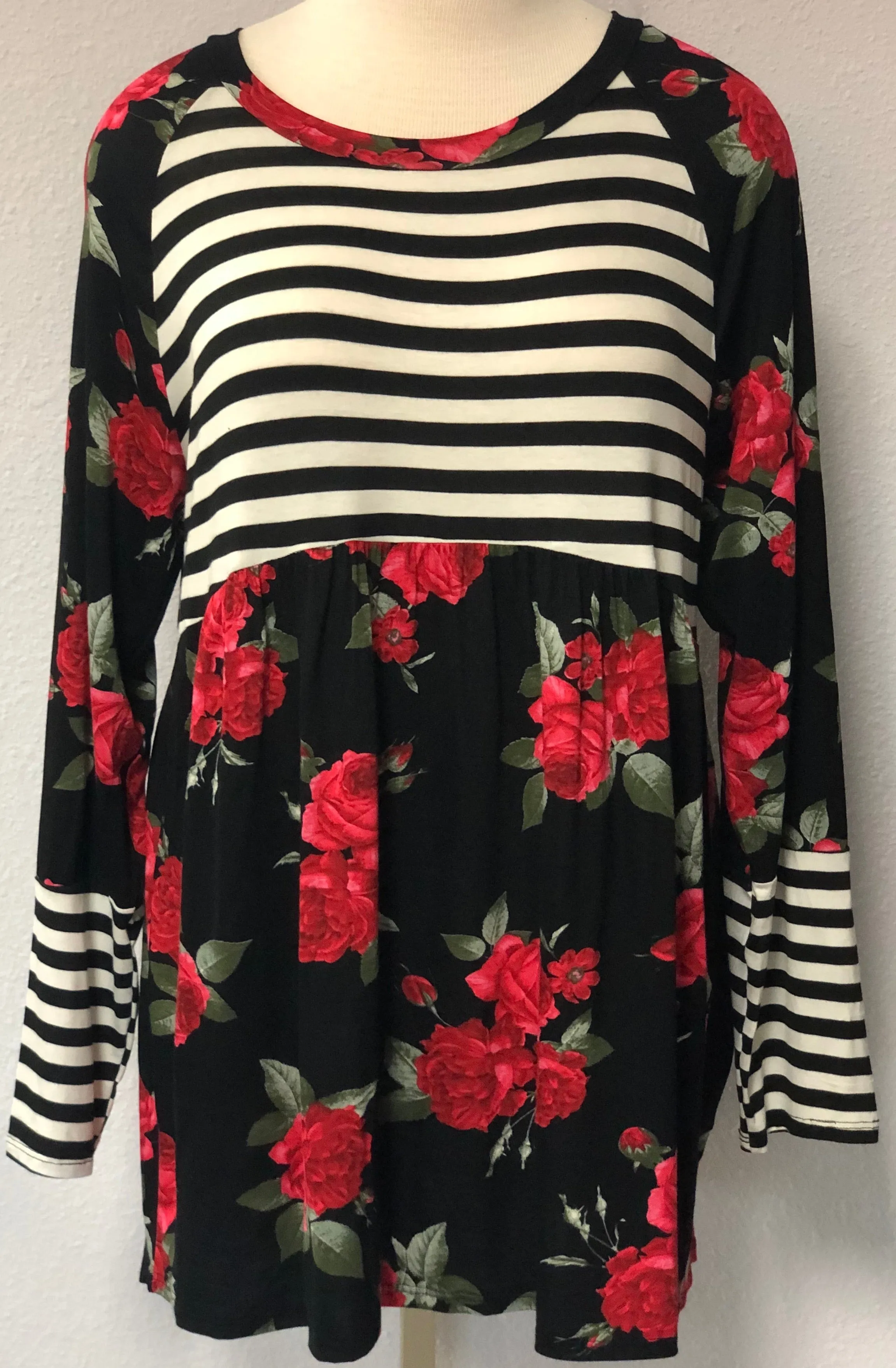 LS CONTRAST TUNIC TOP