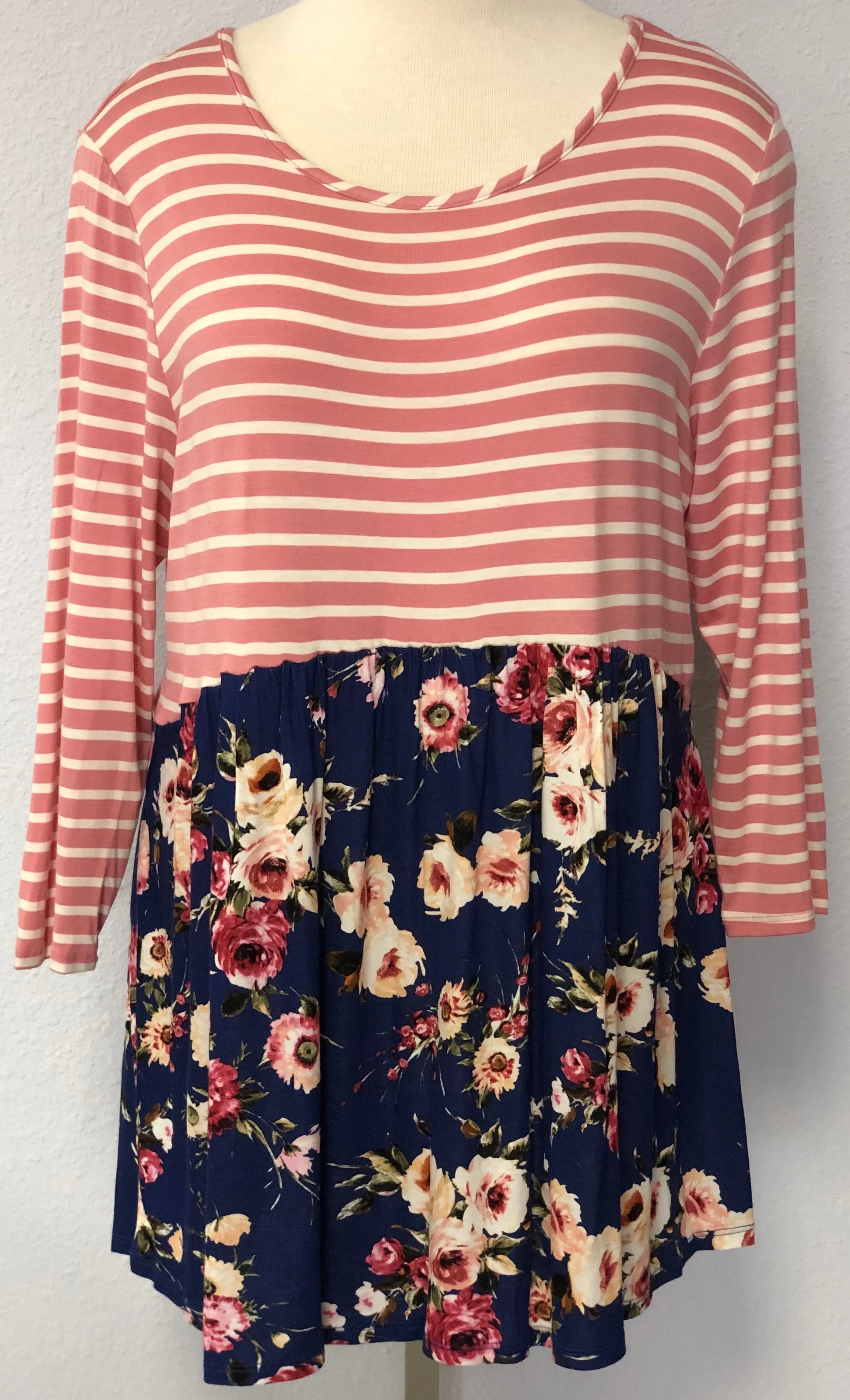 LS CONTRAST TUNIC TOP