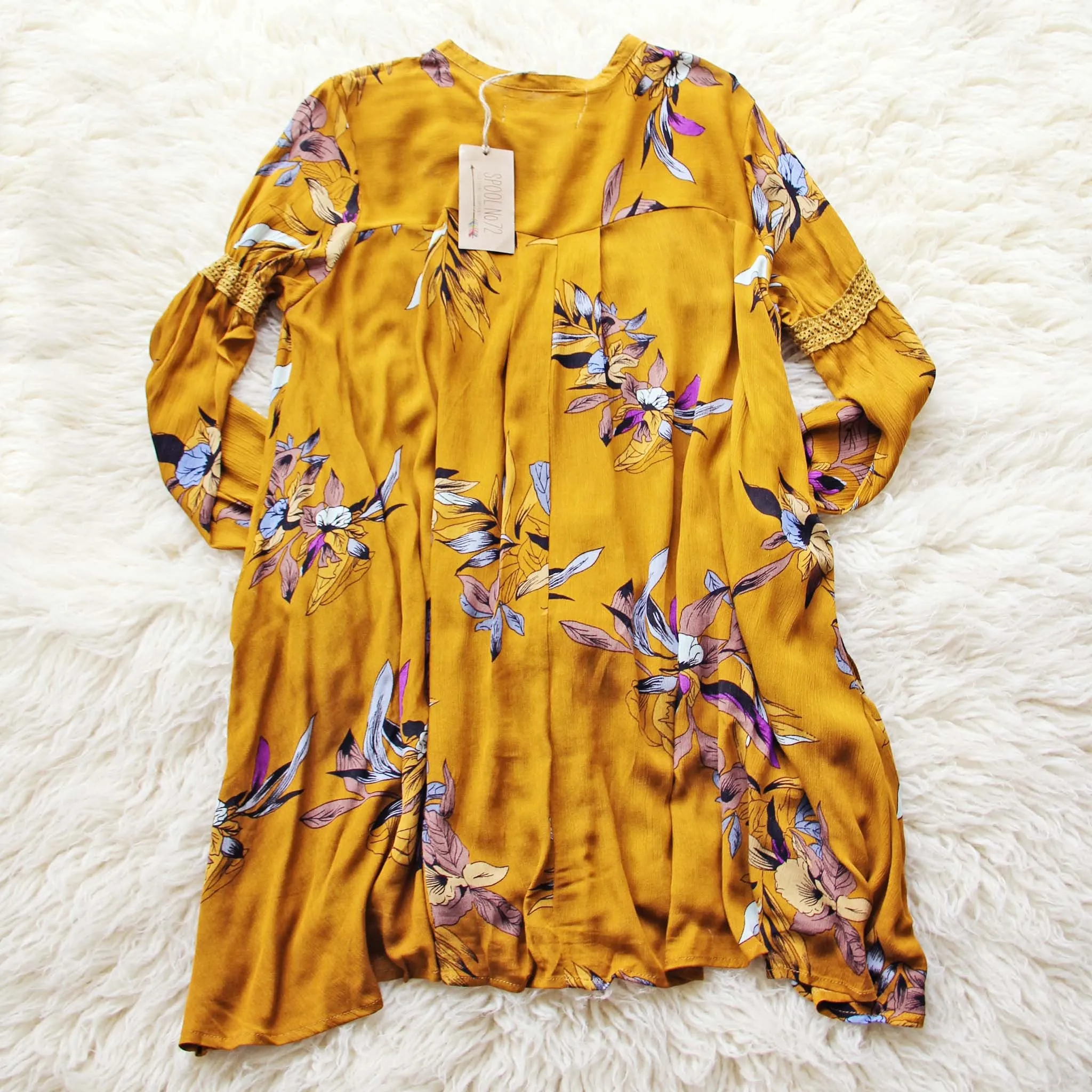 Lune & Stars Tunic Dress in Mustard