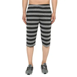 Mack Jonney Regular Fit Black 3/4th Capri For Men's