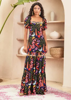 Madelyn black tunic and sharara set