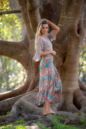 Mahala Wrap Skirt - Melon