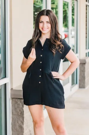 Making it Through Black Romper