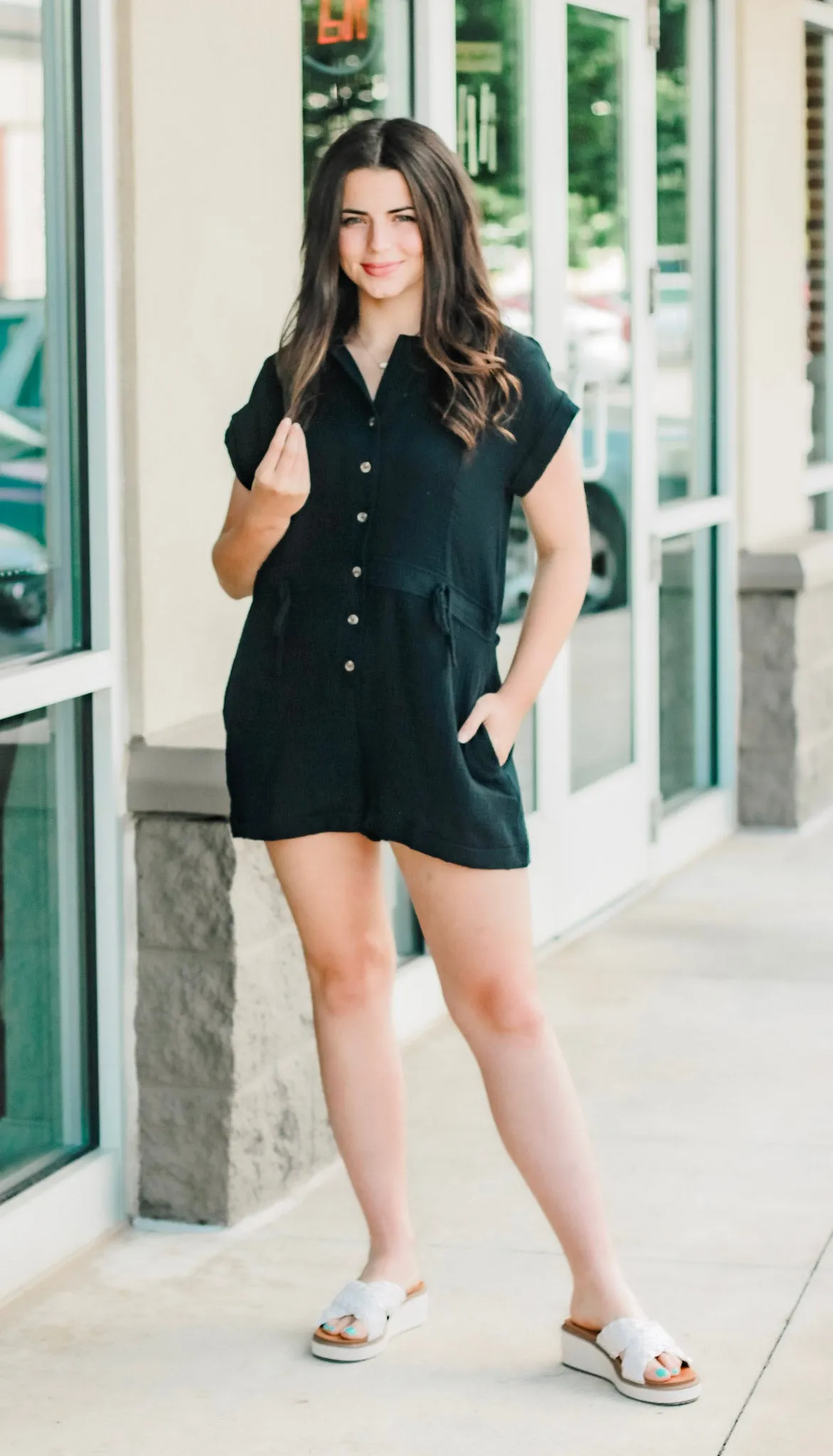 Making it Through Black Romper