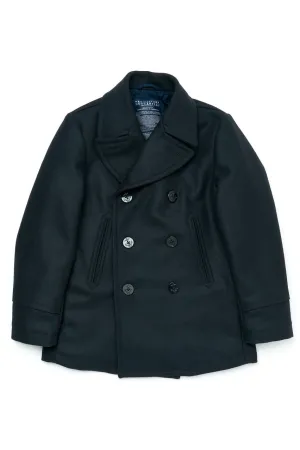 Manifattura Ceccarelli Pea Coat Panno Stia Navy