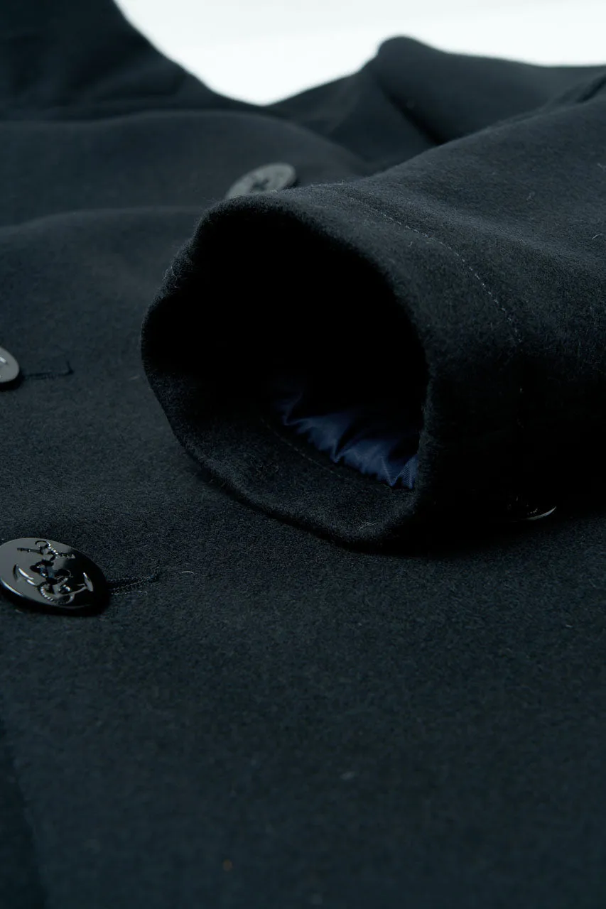 Manifattura Ceccarelli Pea Coat Panno Stia Navy