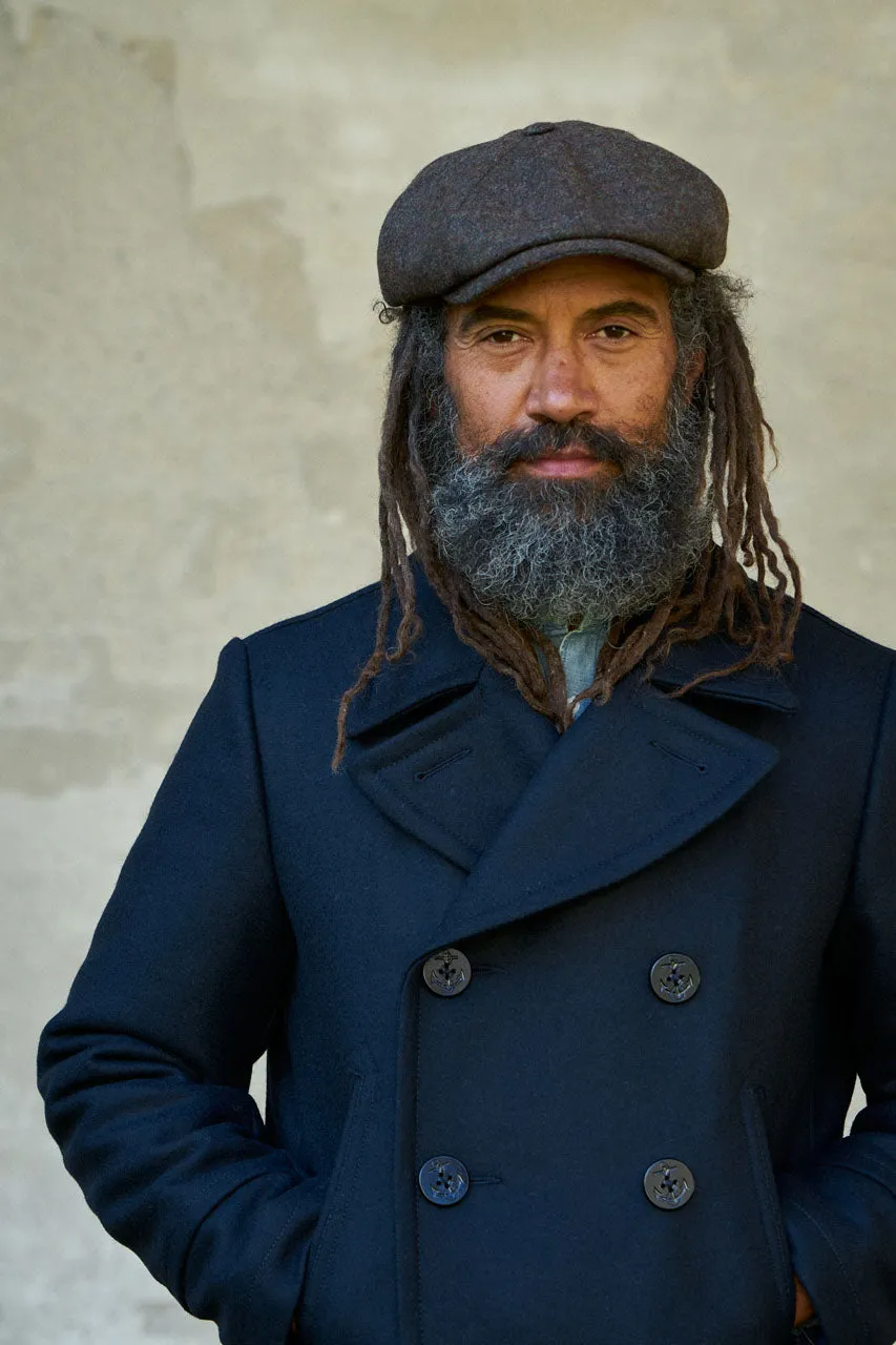 Manifattura Ceccarelli Pea Coat Panno Stia Navy