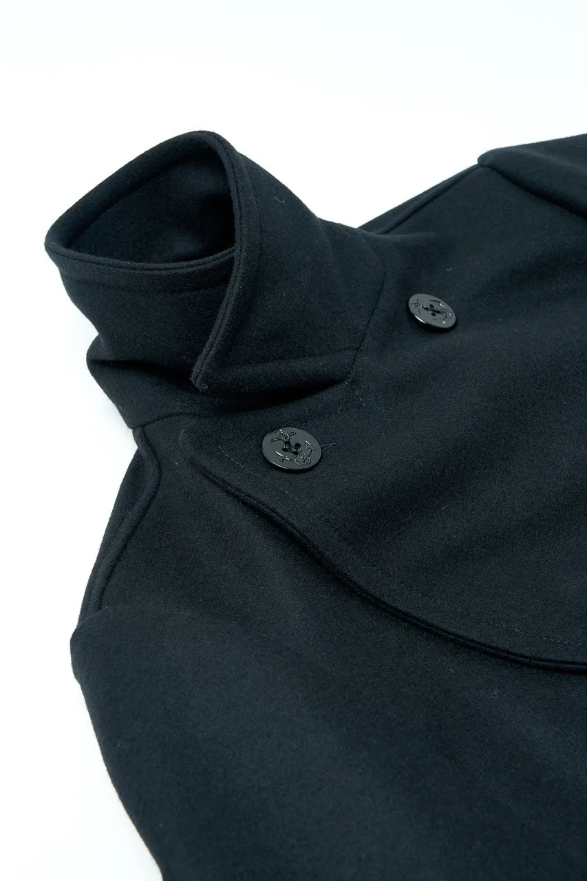 Manifattura Ceccarelli Pea Coat Panno Stia Navy