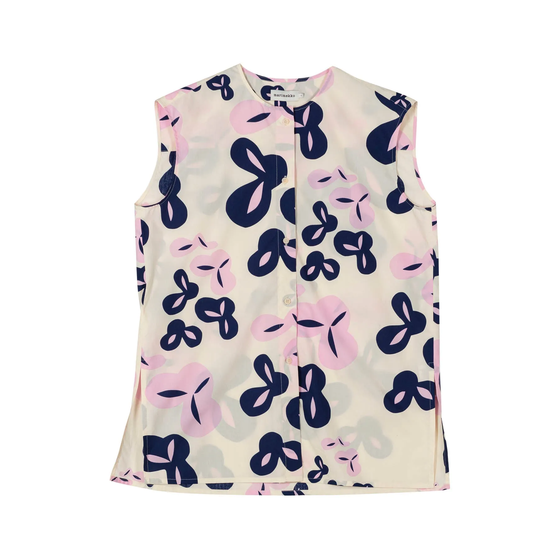 Marimekko Pudas Poiminto Tunic, Light Pink & Dark Navy