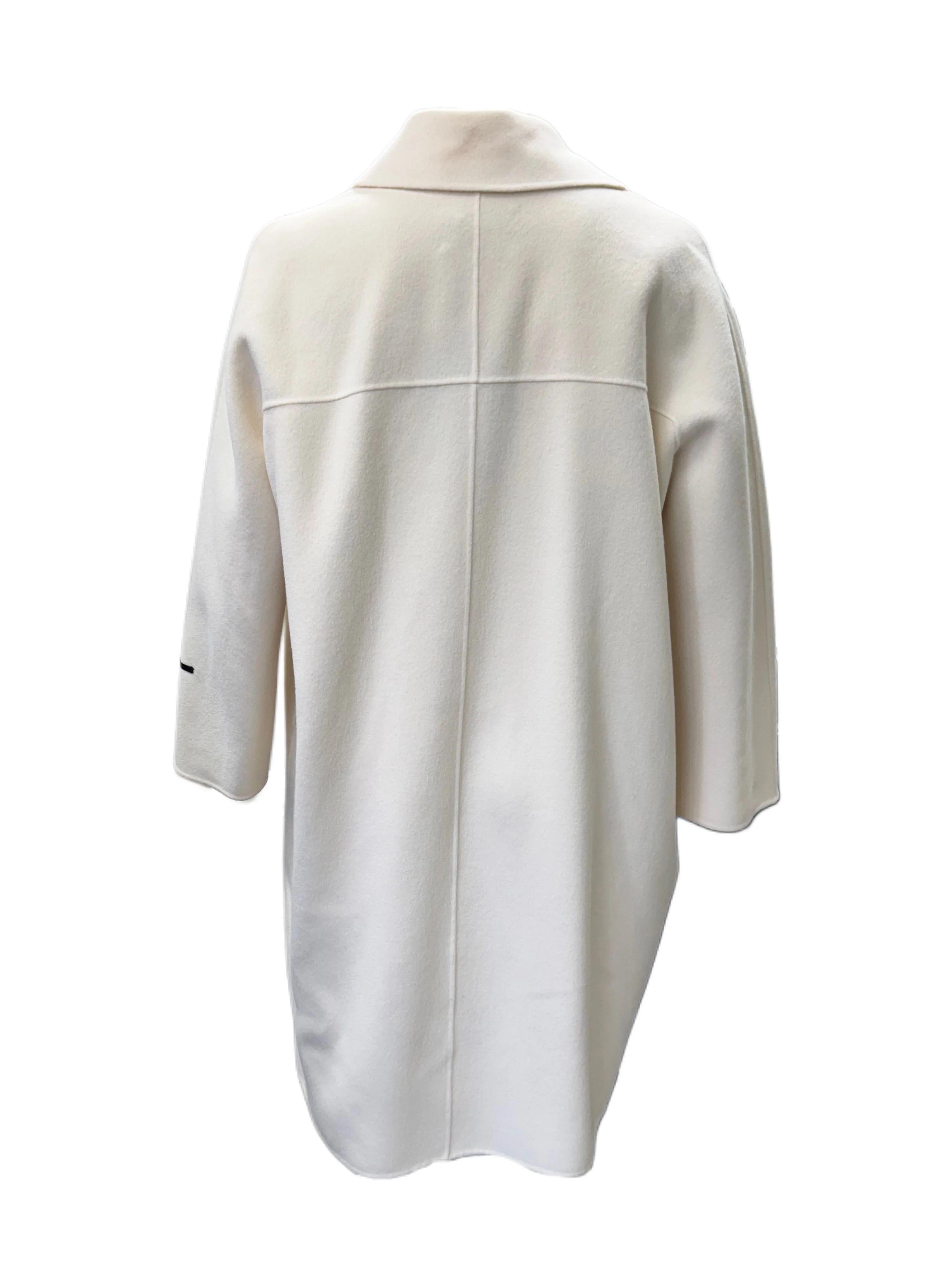 Marina Rinaldi Women's White Tabloidbis Button Closure Coat NWT