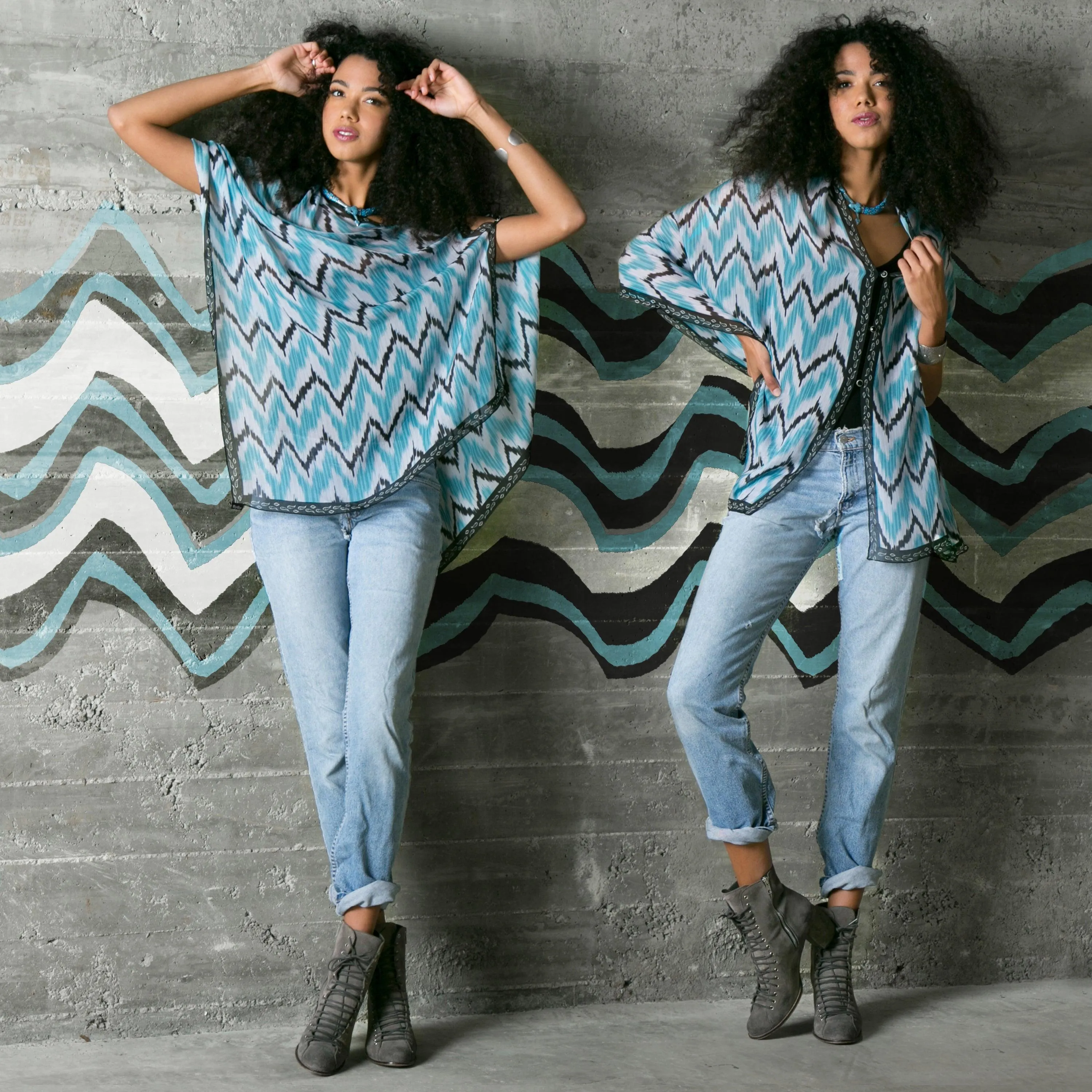 Maroc Silk Chiffon Scarf Wrap