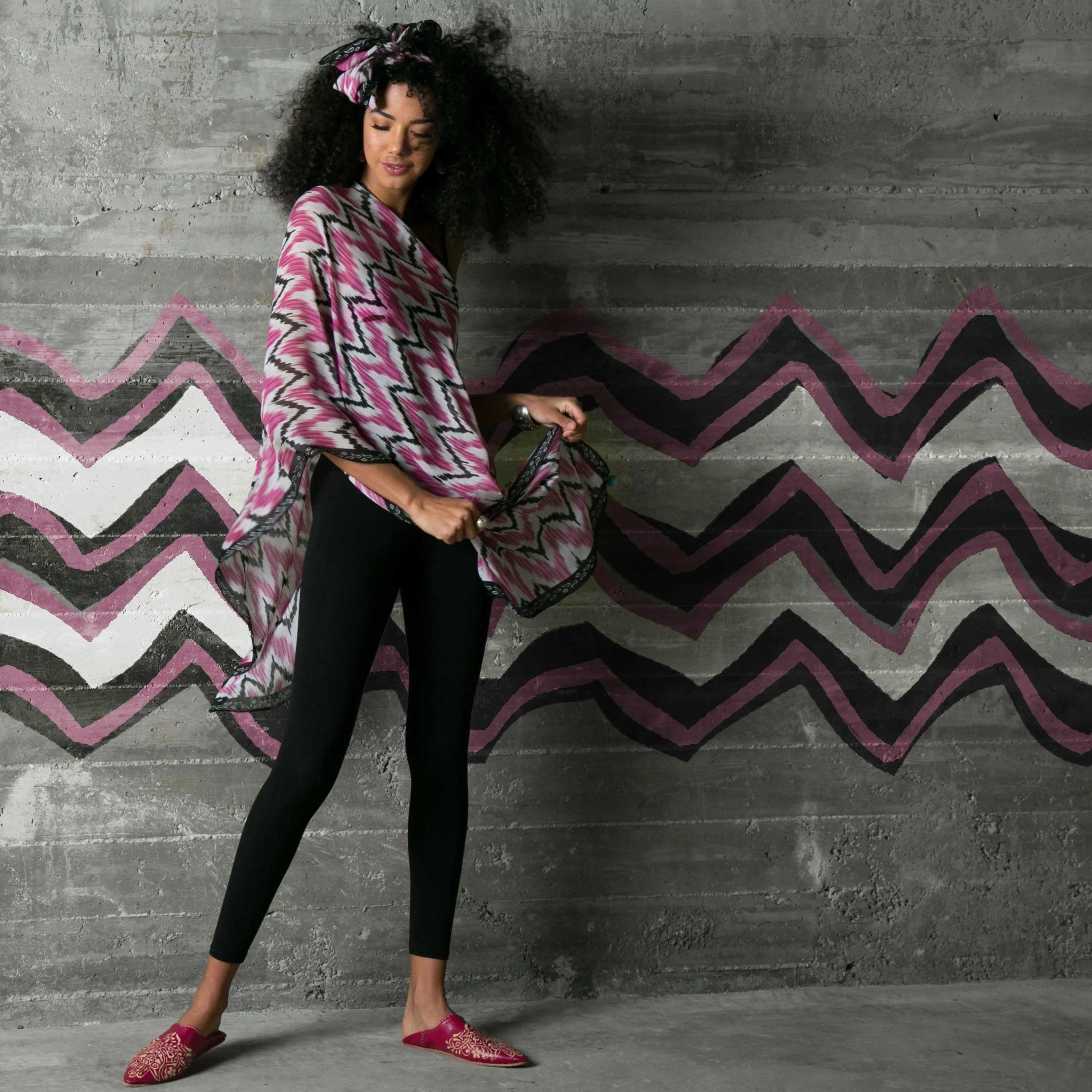 Maroc Silk Chiffon Scarf Wrap