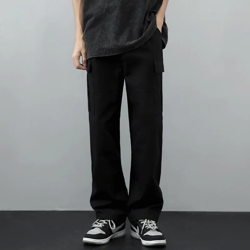 Men Cargo Pants Retro Classic Cargo Pants Men Spring Autumn Loose Casual Trousers