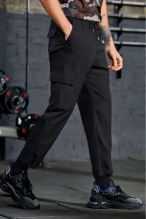 Men Flap Pocket Cargo Trousers