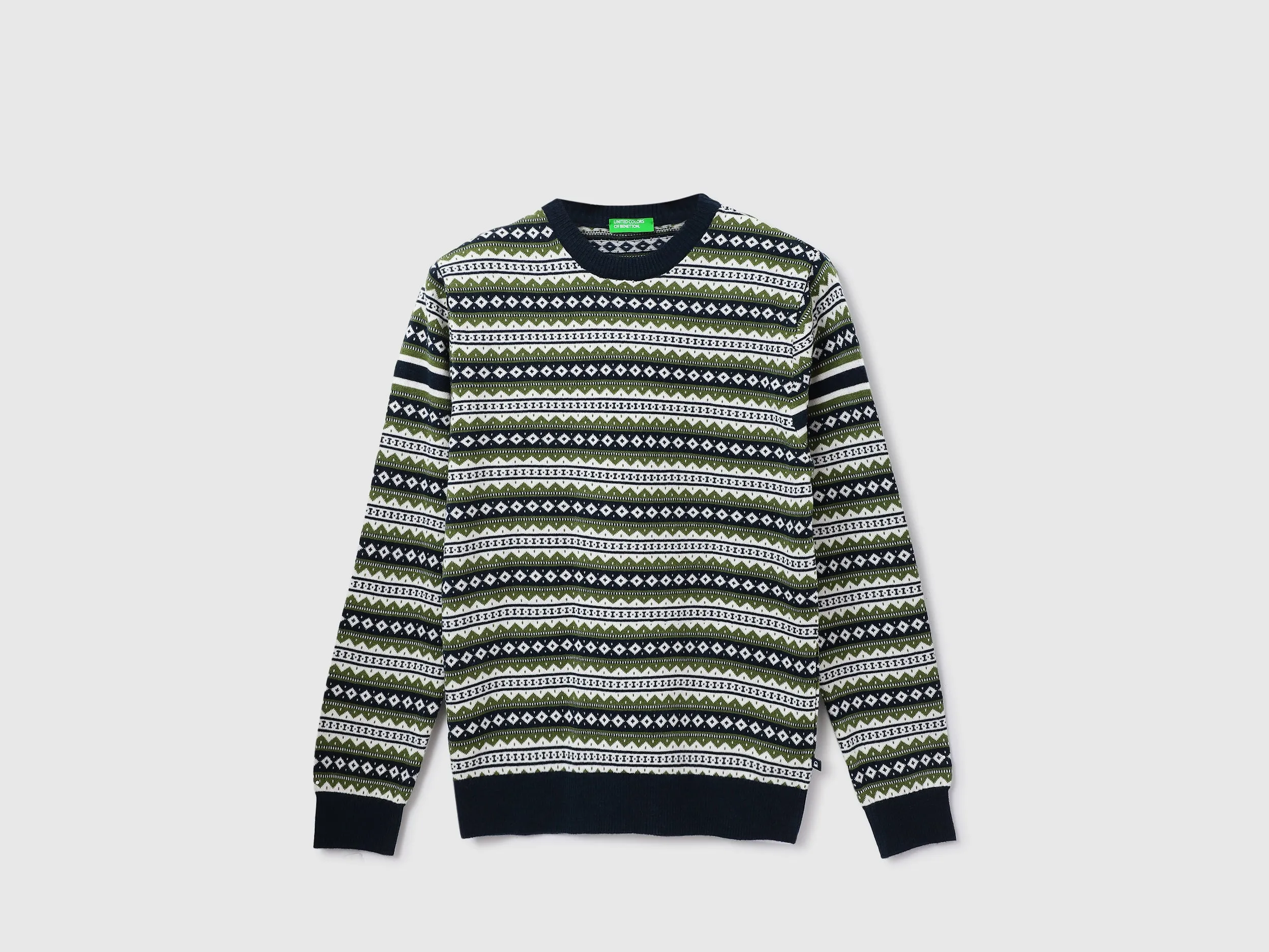 Men Patterned Round Neck Sweater