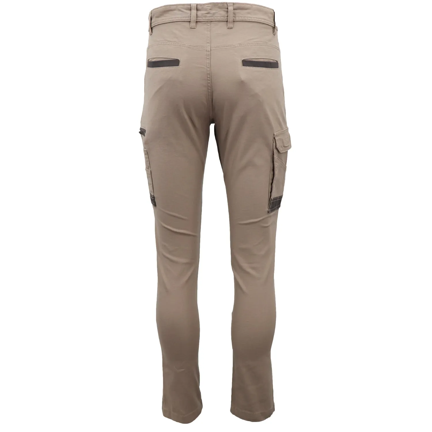 Men's Cotton Drill Cargo Work Pants UPF 50  13 Pockets Tradies Workwear Trousers, Navy, 36