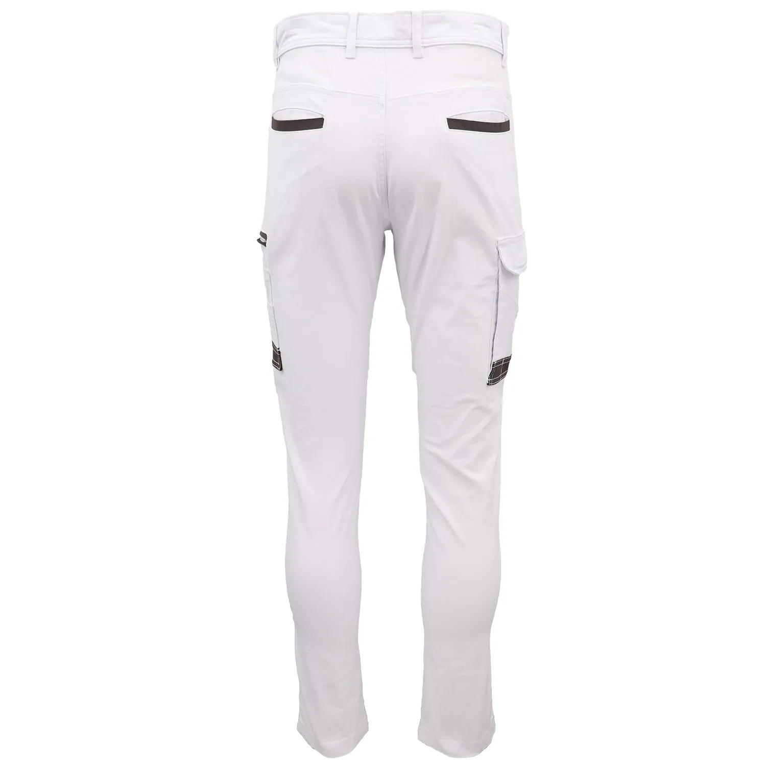Men's Cotton Drill Cargo Work Pants UPF 50  13 Pockets Tradies Workwear Trousers, Navy, 36