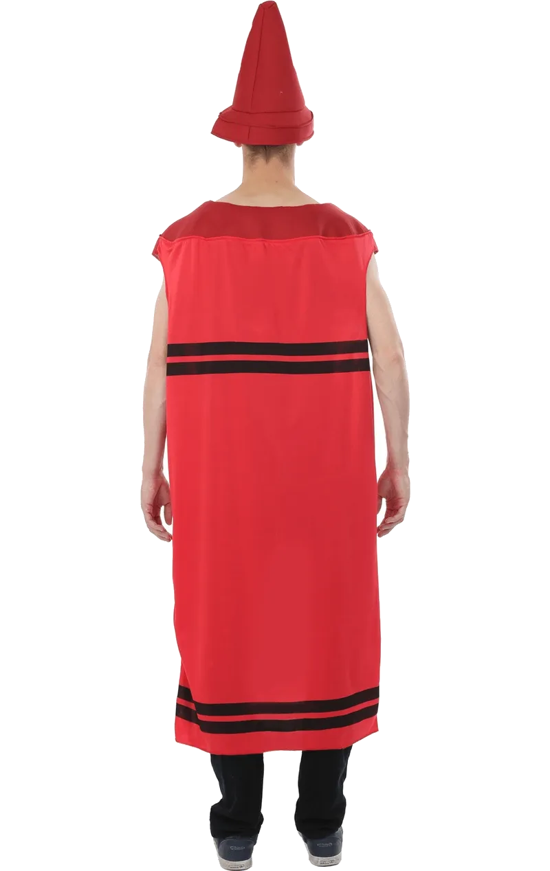 Mens Red Crayon Costume