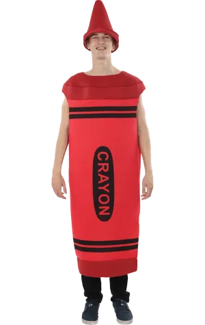 Mens Red Crayon Costume
