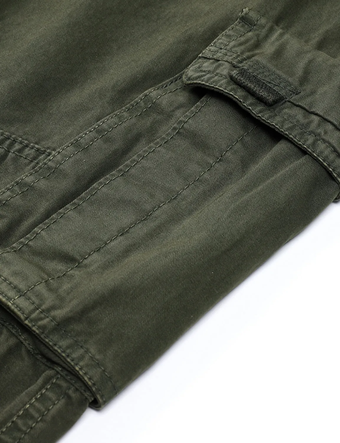 Men's Solid Color Casual Pocket Outdoor Breathable Cotton Cargo Pants