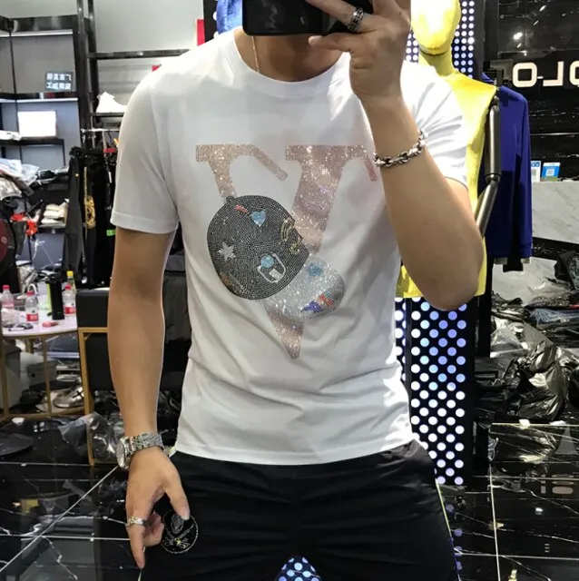 Men's Tops T-shirts Hot Drilling