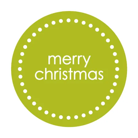 Merry Christmas Sticker - Dots