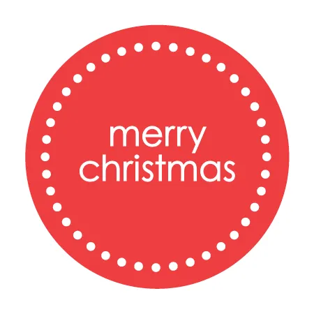 Merry Christmas Sticker - Dots