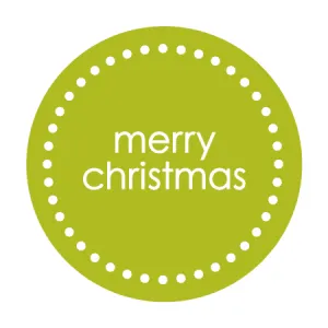 Merry Christmas Sticker - Dots
