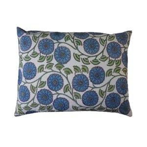 Mini Pillow Case - Block Printed - Lotus Sunflower