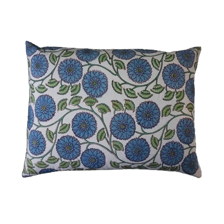 Mini Pillow Case - Block Printed - Lotus Sunflower