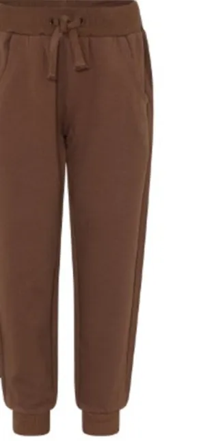 Minymo Cocoa Brown Organic Cotton Sweat Pants: Sizes 2 to 12 Years